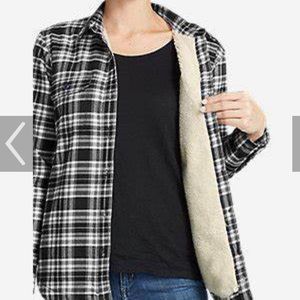 Eddie Bauer Favorite Flannel with Faux Shearling Lining